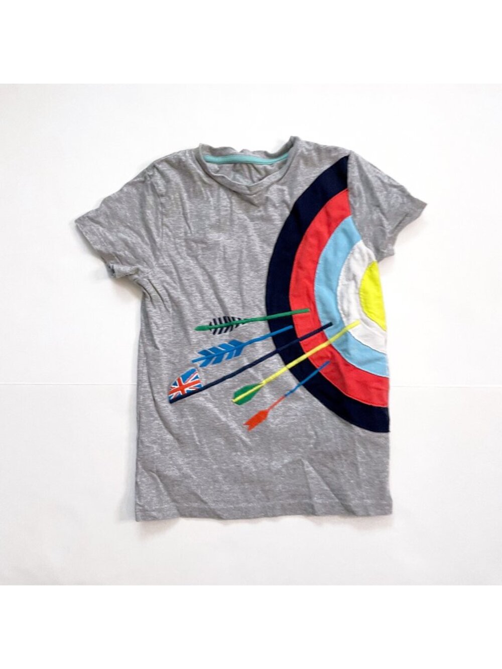 Mini Boden Archery Target Applique Tee, Size 9/10